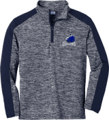 Brandywine Outlaws Youth PosiCharge  Electric Heather Colorblock 1/4-Zip Pullover